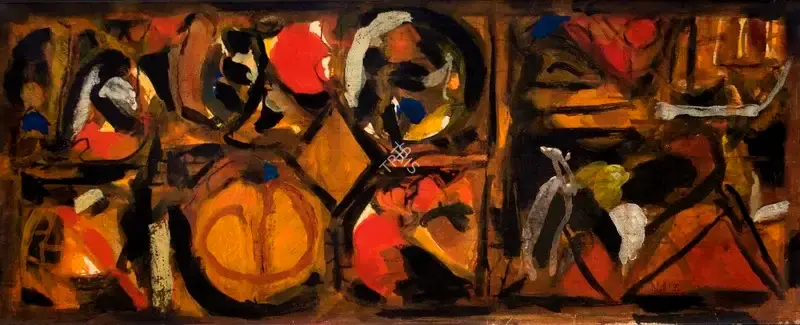 Raza, S.H. (Artist). Abstract (Metamorphosis), 1982 | Painting