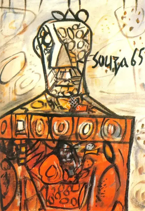 Souza, F.N. (Artist). Head, 1965 | Painting