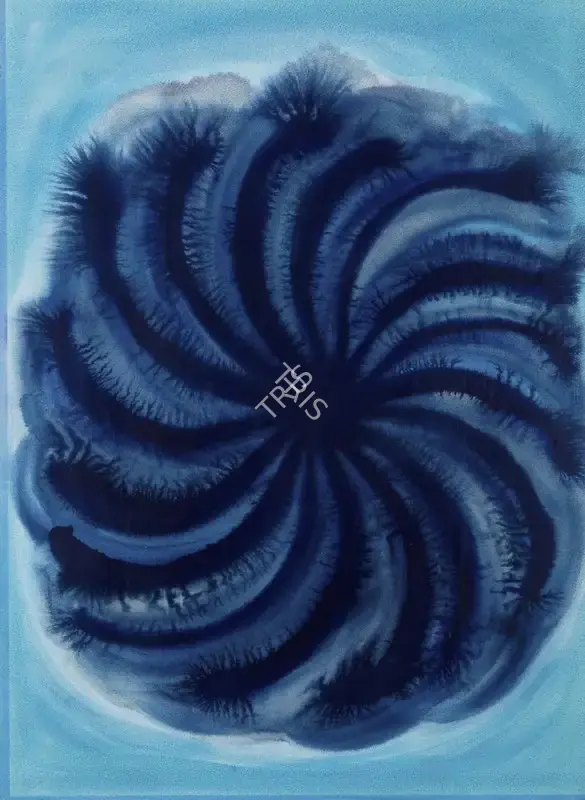 Mohanti, Prafulla (Artist). Untitled (Blue). Watercolour on paper, n.d. | Painting | EconomicsArt | 00871922