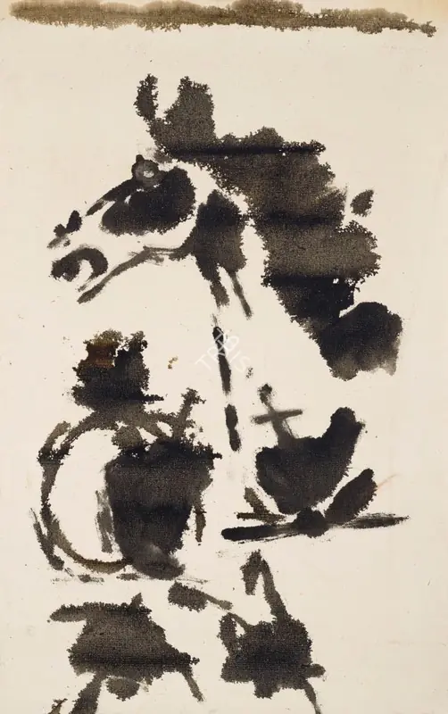 Husain, M.F. (Artist). Untitled (Horse), 1973-1975 | Painting