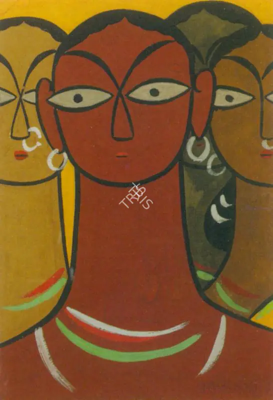 Roy, Jamini (Artist). Three Women, n.d. | Painting
