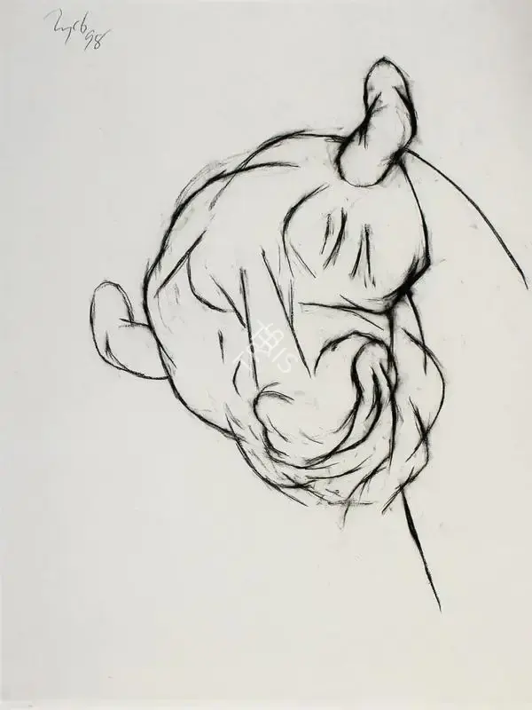 Mehta, Tyeb (Artist). Bull, 1998 | Drawing