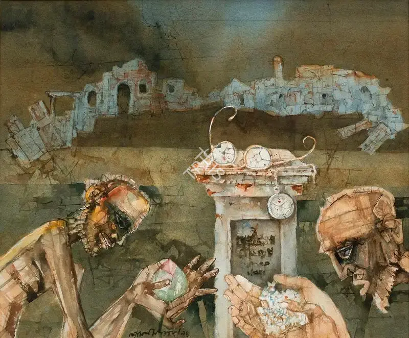 Ray, Shyamal Dutta (Artist). Untitled (Offering), 1998 | Painting