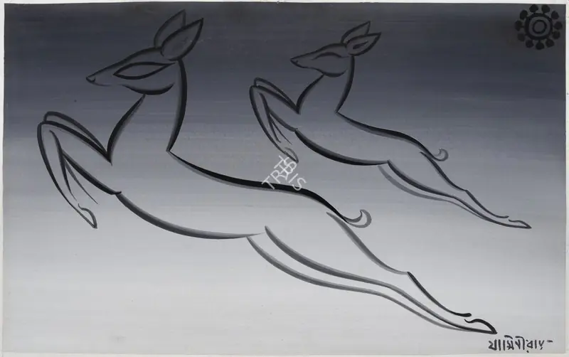 Roy, Jamini (Artist). Untitled (Prancing Deer), n.d. | Painting