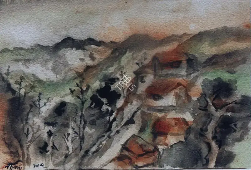 Mukherjee, B.B. (Artist). Mussorie 1, n.d. | Painting