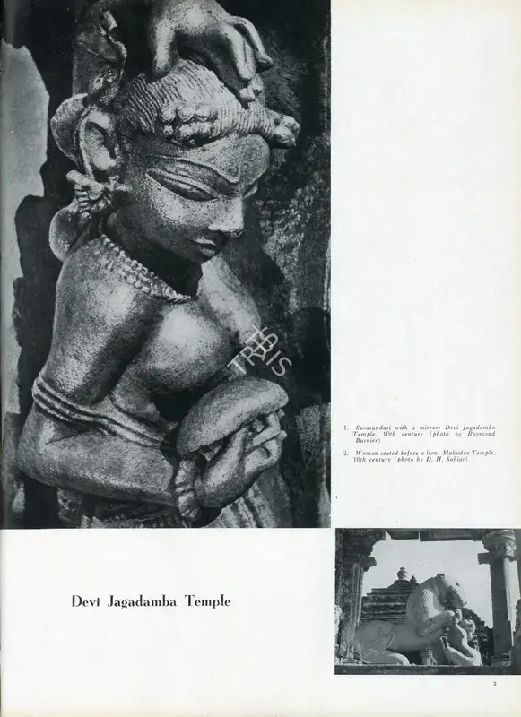 Anonymous (Essayist). Devi Jagadamba Temple. In Marg - Homage to Khajuraho. 10(3), pp. 33-35. Bombay: Marg, June 1957 | Essay | FineArts | 00668864, 1957