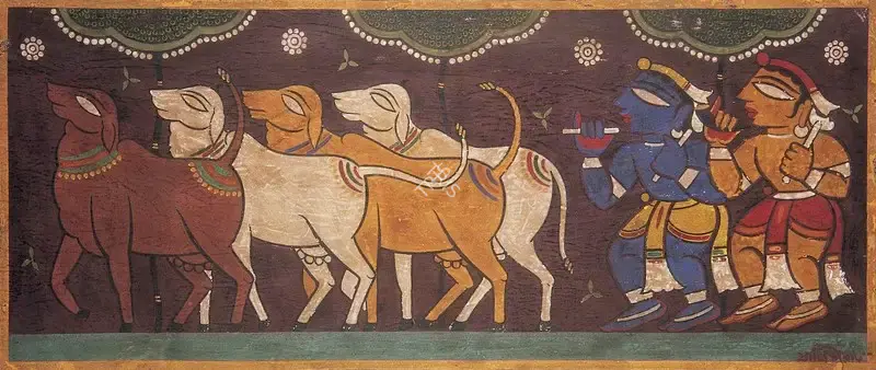 Roy, Jamini (Artist). Krishna and Balaram, mid 1950s | Painting
