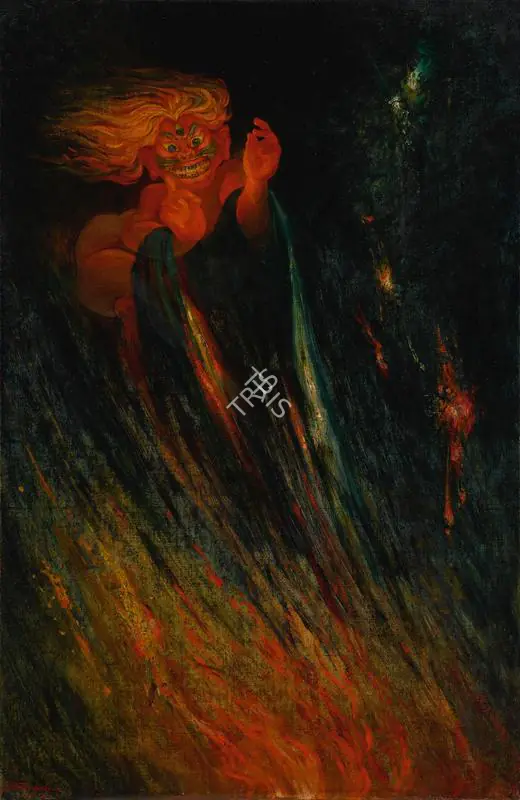 Gangooly, J.P. (Artist). The Demon in my Dreadful Dream during Delirium, n.d. | Painting