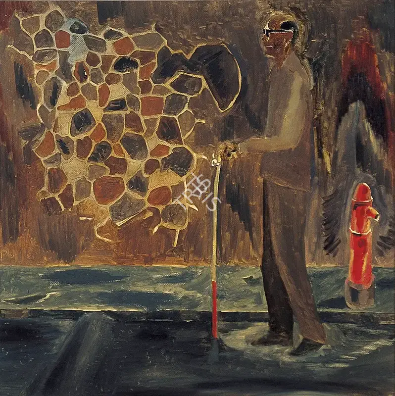 Dodiya, Atul (Artist). Blind Man, 1985 | Painting
