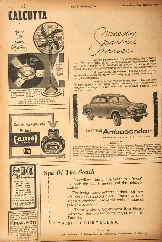 Ambassador. In Blitz - Hindi Sanskaran. p. 30. Bombay: Homi D. Mistry, 11 August 1962 | Film Review | CinemaEducation | 00142688