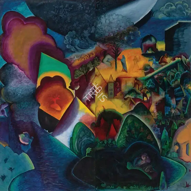 Sheikh, G.M. (Artist). How Can You Sleep Tonight?. Oil on canvas, 1994-1995 | Painting | FineArts | 00416681
