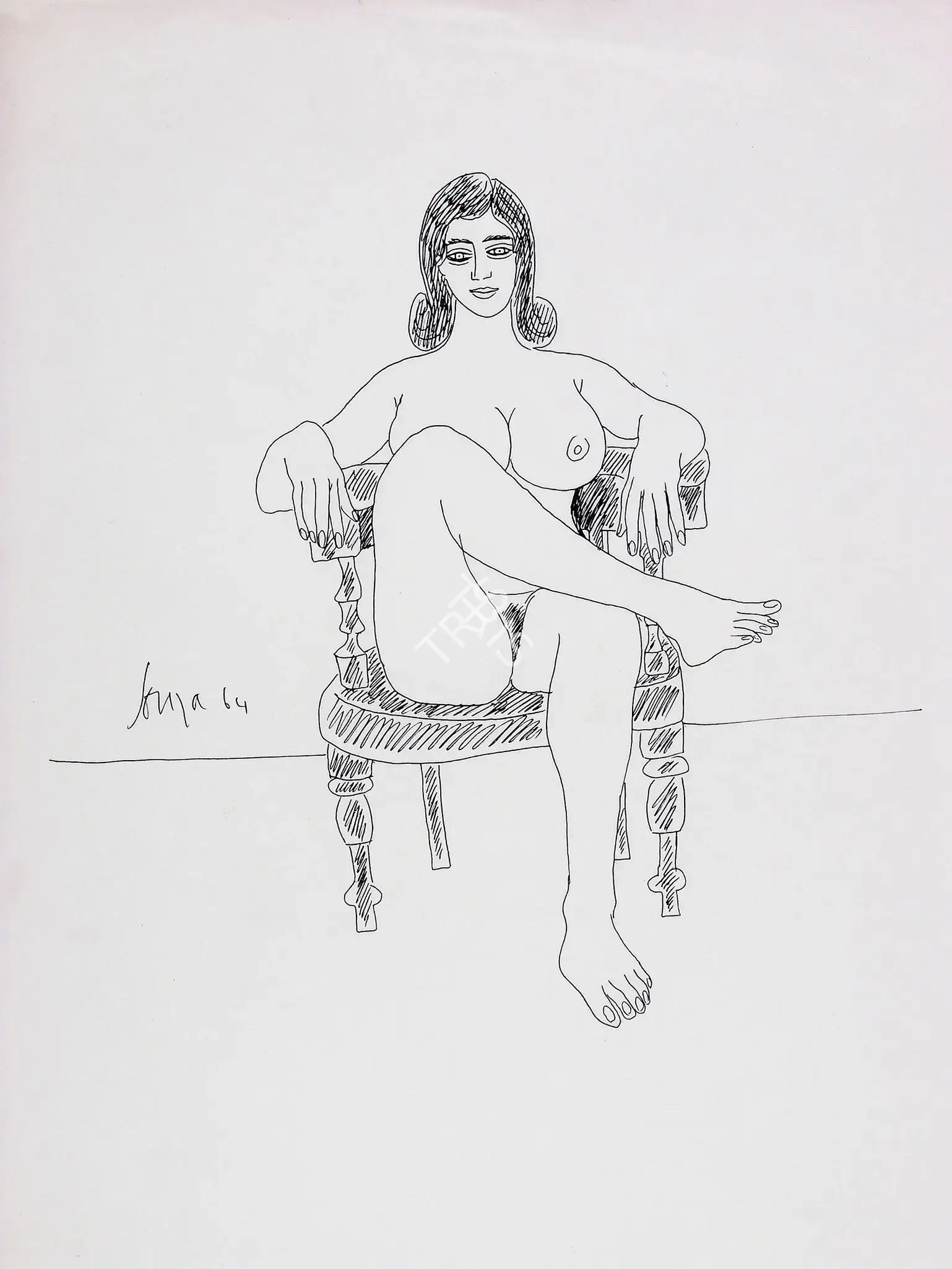 Souza, F.N. (Artist). Untitled, 1964 | Drawing