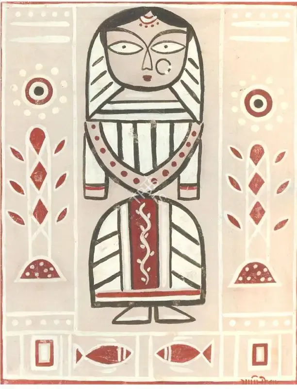Roy, Jamini (Artist). Standing Woman, n.d. | Painting