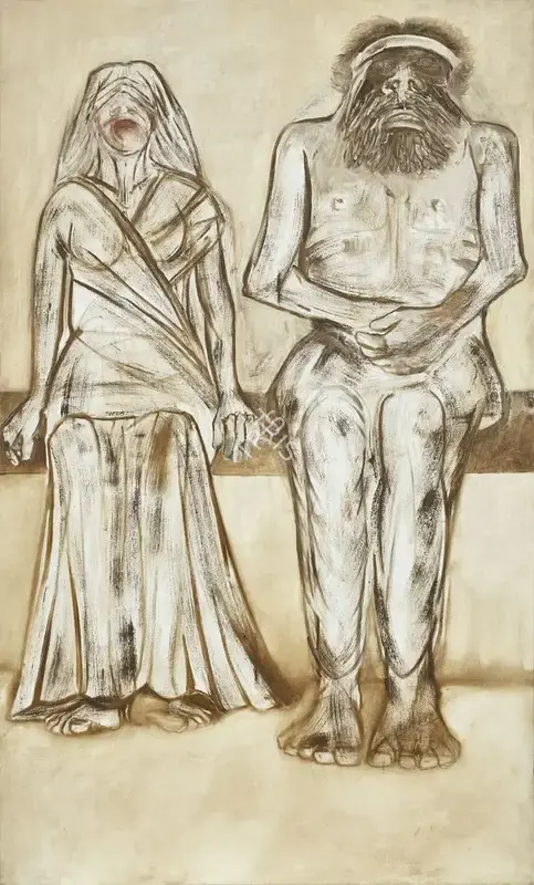 Khanna, Krishen (Artist). Blind King and Blindfolded Queen, 2006 | Painting