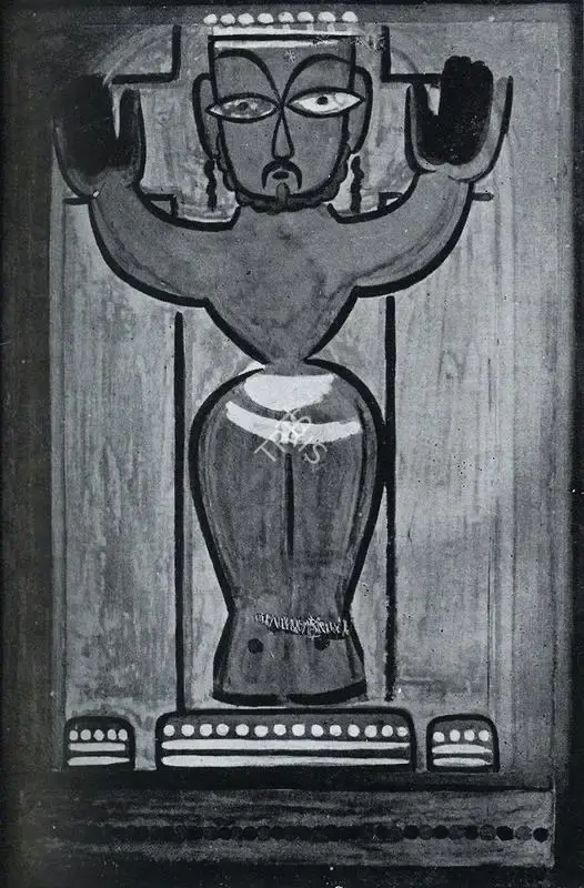 Roy, Jamini (Artist). Christ. n.d. | Marg, December 1947 | Painting | FineArts | 00673767