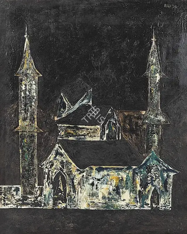 Raza, S.H. (Artist). Church Series. Oil on canvas, 1958 | Painting | FineArts | 00419199