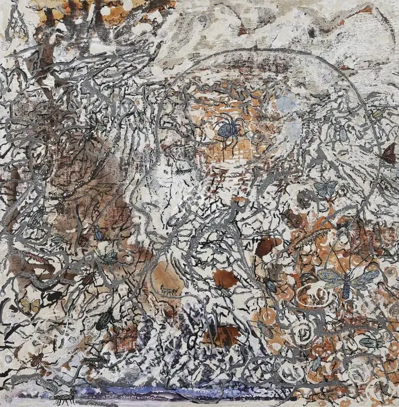 Chakravarty, Jayashree (Artist). Untitled. Mixed media on canvas, 2006-2007 | Painting  | 00868109