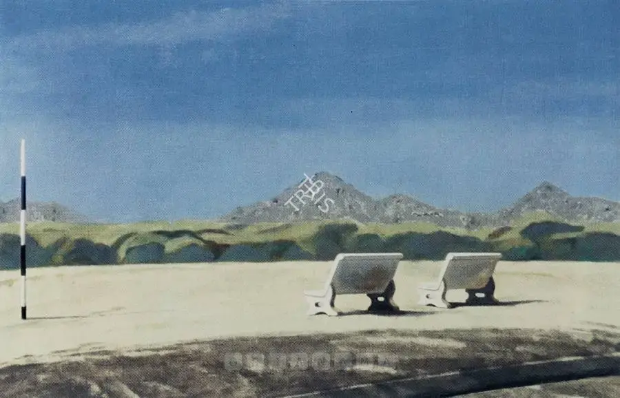 Dodiya, Atul (Artist). Two Benches. Oil on canvas, 1989 | Painting | FineArts | 00600060