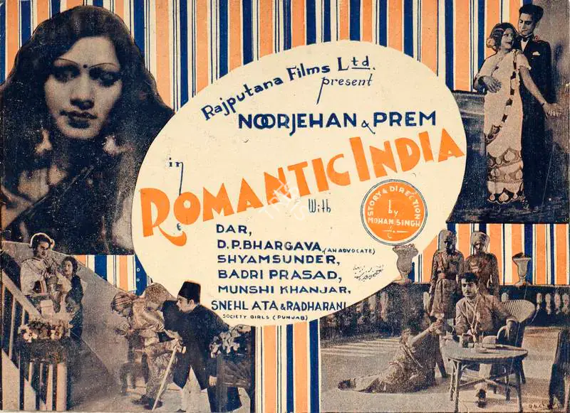 Sinha, Mohan (Director), Romantic India, 1936 | Handbill | CinemaEducation | 00515315
