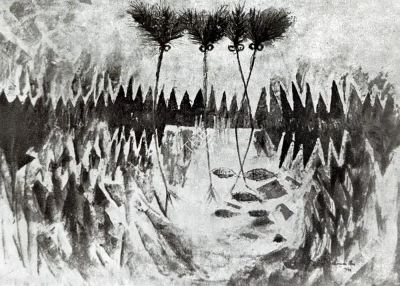 Pai, Laxman (Artist). Lake. n.d. | Artrends, July 1963 | Painting | FineArts | 00551206