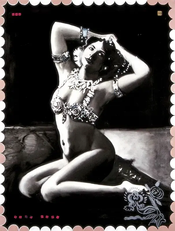Upadhyay, Chintan (Artist). Mata Hari (Commemorative Stamp Series), 2003 | Painting