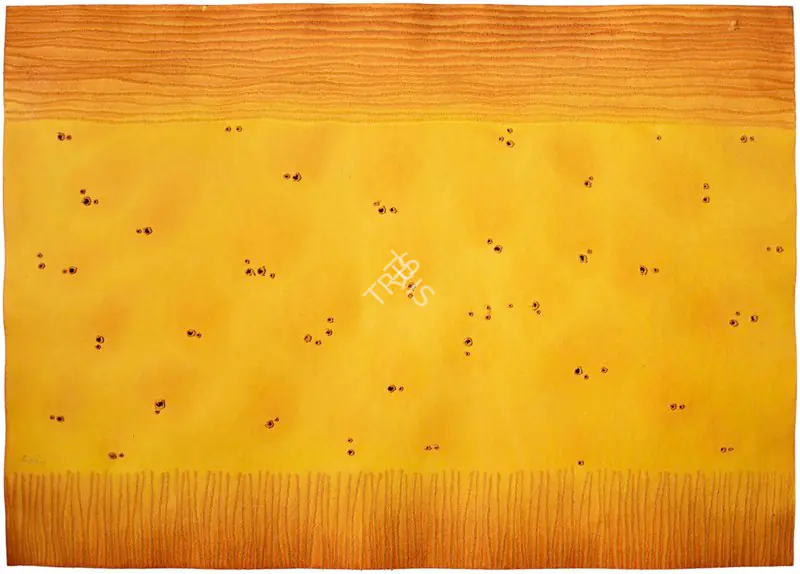 Qadri, Sohan (Artist). Vriti I. Ink, dye and incisions on paper pasted on cloth further pasted on board, 2003 | Painting | FineArts | 00357653