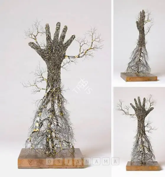 Singh, Dhananjay (Artist). Out Of Grasp - 2. Bronze and stainless steel wire, 2011 | Sculpture | FineArts | 00757016
