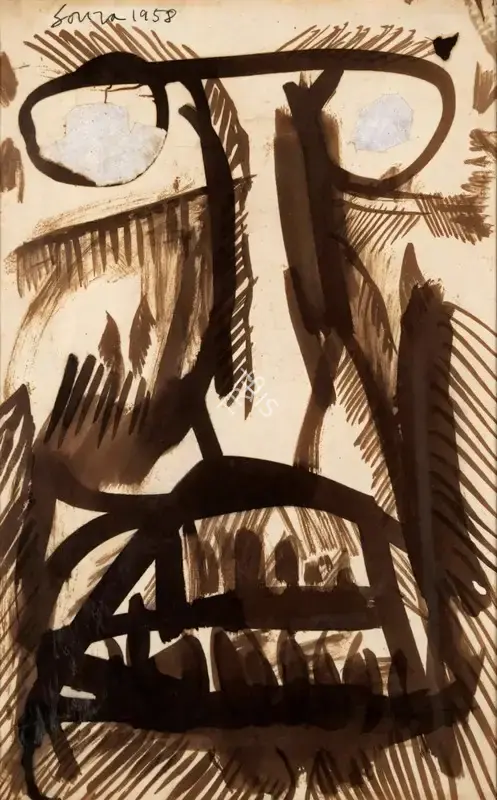 Souza, F.N. (Artist). Untitled, 1958 | Painting