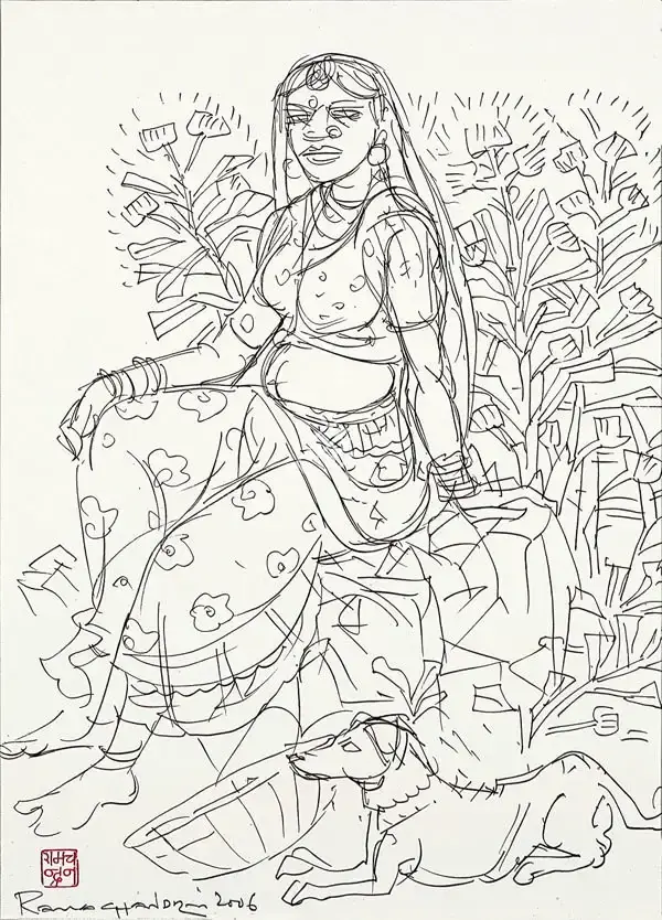 Ramachandran, A. (Artist). Untitled. Ink on paper, 2006 | Drawing | FineArts | 00641448