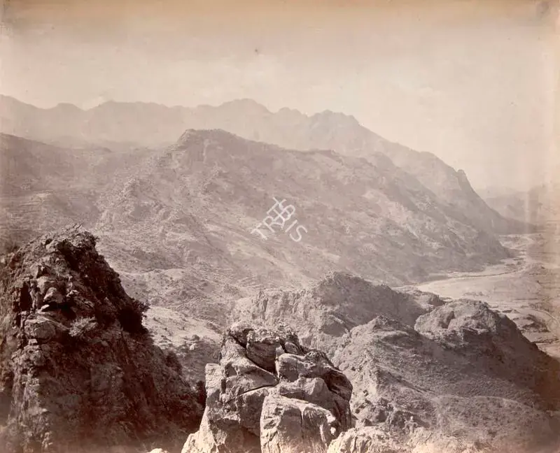 Burke, John (Photographer). View from Lundi Kotal Pass - Afghanistan, North West Frontier and Punjab. Seven Views and Portraits. Albumen print, c.1864-1879 | Antiquarian Photograph | Photography | 00116245
