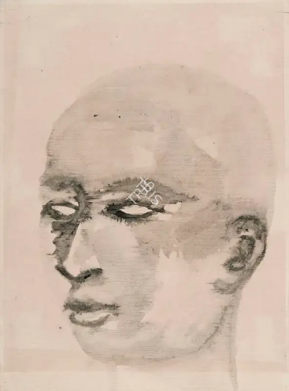 Padamsee, Akbar (Artist). Untitled (Head), 1980 | Drawing