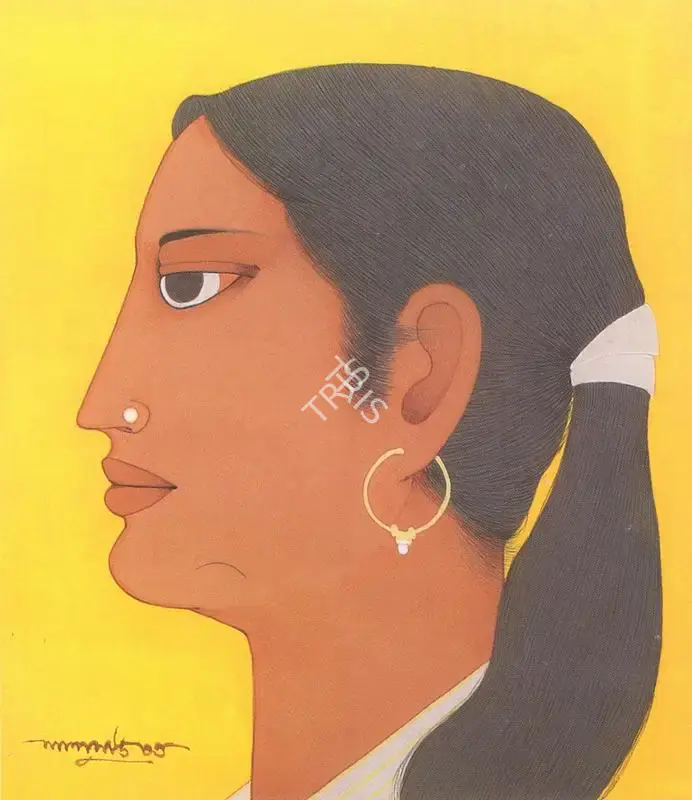 Shaw, Lalu Prasad (Artist). Woman, n.d. | Painting
