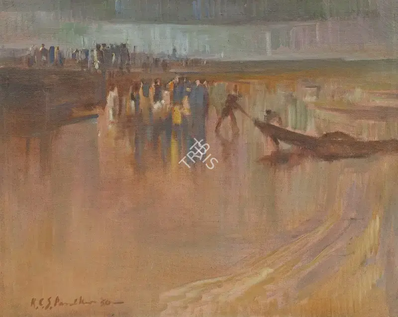 Paniker, K.C.S. (Artist). Untitled. Oil on canvas, 1950 | Painting | FineArts | 00646489