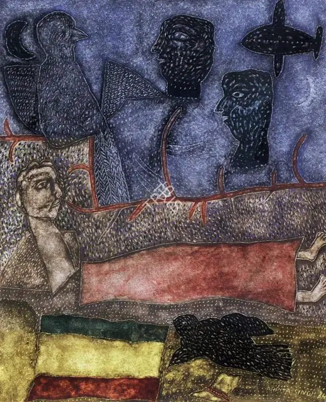 Sud, Anupam (Artist). Untitled. Watercolor on paper, 1984 | Painting | FineArts | 00372484