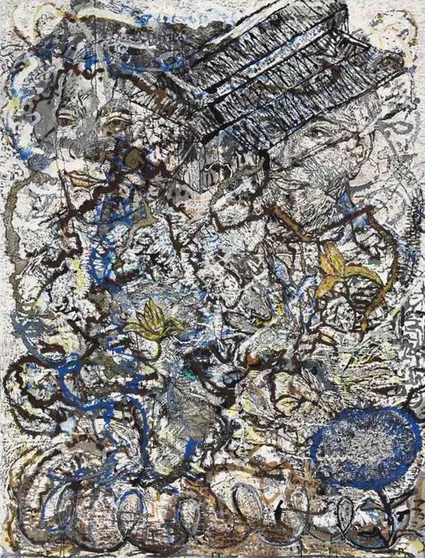 Chakravarty, Jayashree (Artist). Untitled. Acrylic and oil on canvas, 2005 | Painting | FineArts | 00595366