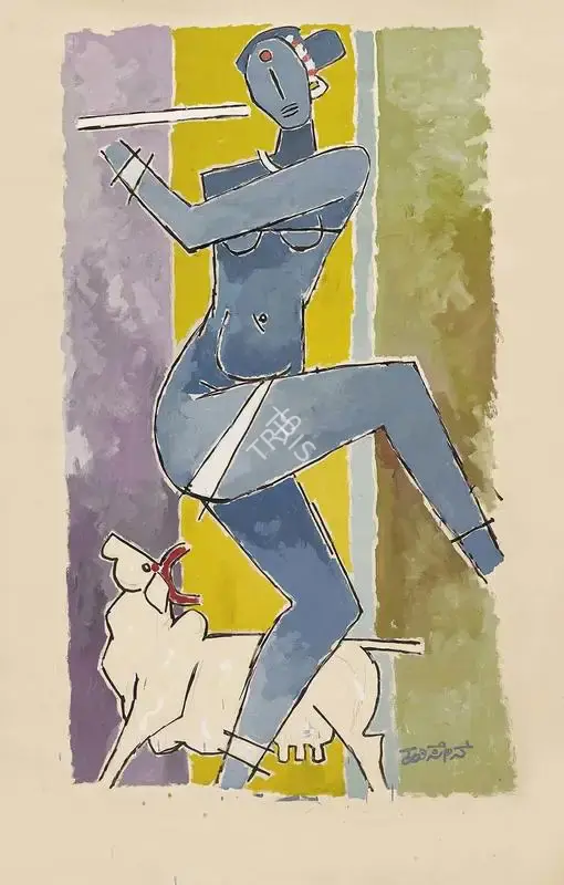 Husain, M.F. (Artist). Untitled, c.1980 | Painting