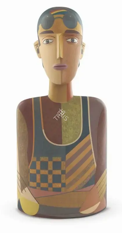 Chintala, Jagdish (Artist). Man at Miami Beach. Acrylic on aluminium; Edition AP 1-3 Aps+7, 2000 | Sculpture | FineArts | 00603250