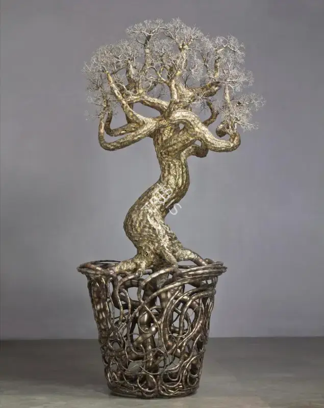 Singh, Dhananjay (Artist). The Last Tree. Stainless Steel and bronze, 2013 | Sculpture | FineArts | 00334859