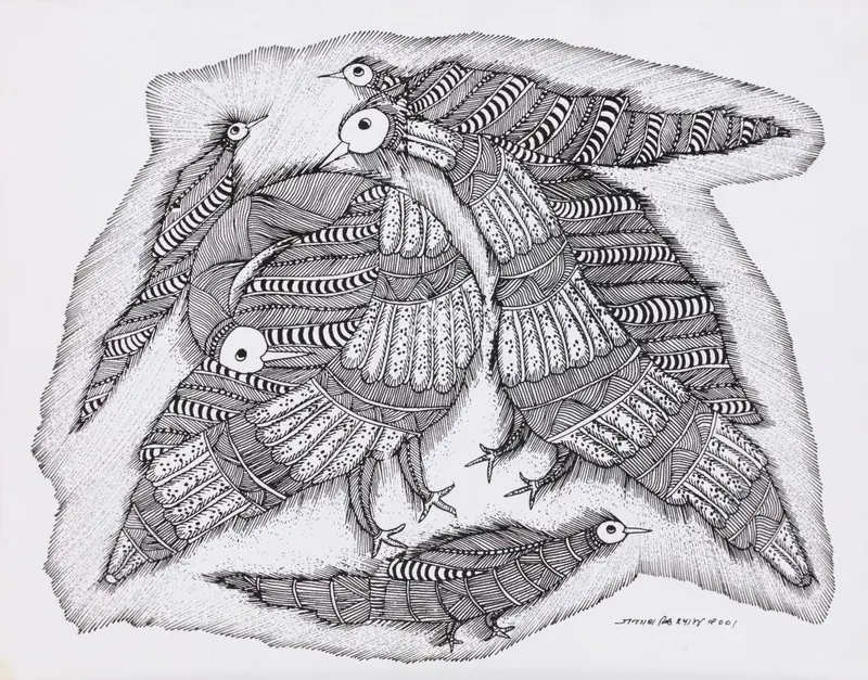 Shyam, Jangarh Singh (Artist). Untitled (Gond). Pen and ink on paper, 2001 | Painting | FineArts | 00357729