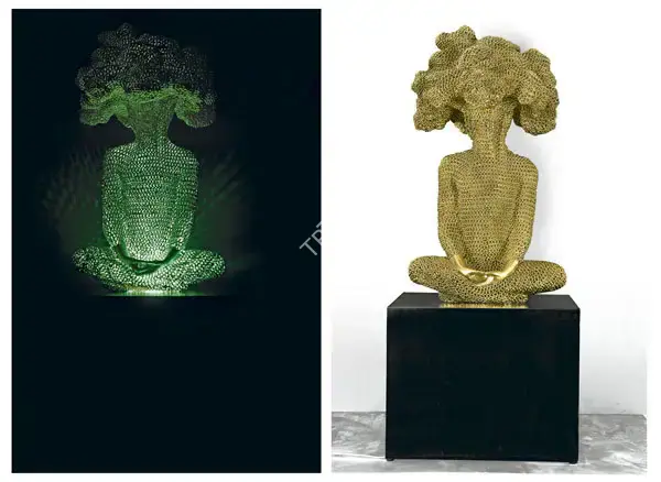 Singh, Prafull (Artist). I am a Fighter. Brass and light, 2011 | Sculpture | FineArts | 00641698
