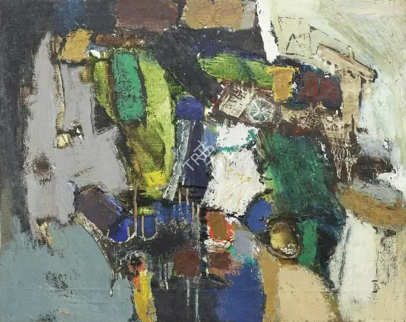 Shreshtha, Laxman (Artist). Untitled. Oil on canvas, n.d. | Painting | FineArts | 00336626