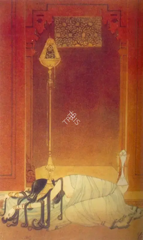 Chughtai, M.A.R. (Artist). The Extinguished Flame, n.d. | Painting