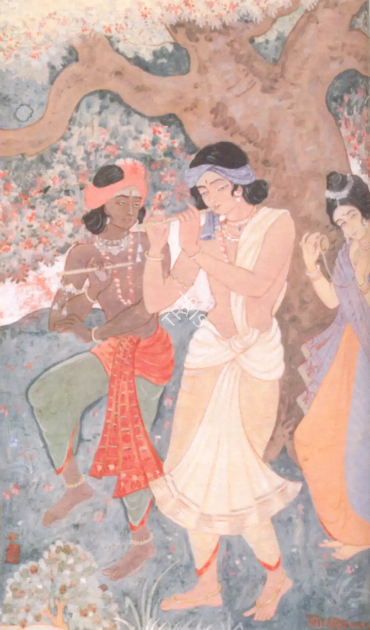 Gupta, Ajit (Artist). Musicians. Watercolour on paper, 1934 | Painting  | 00877031