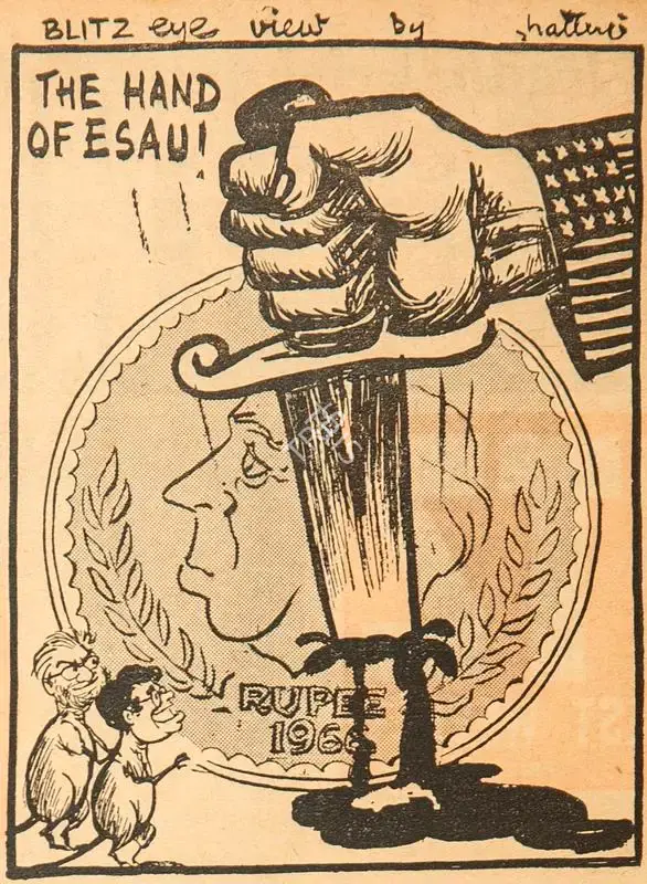 Chatterjee, Basu (Cartoonist). The Hand of Esau !, 1966 | Cartoons