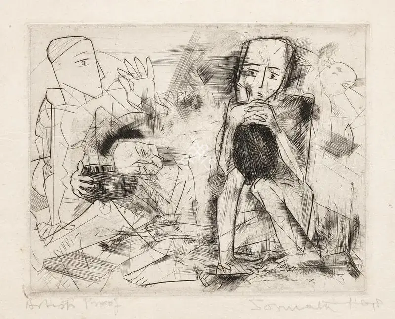 Hore, Somnath (Artist). Untitled, n.d. | Graphic Art