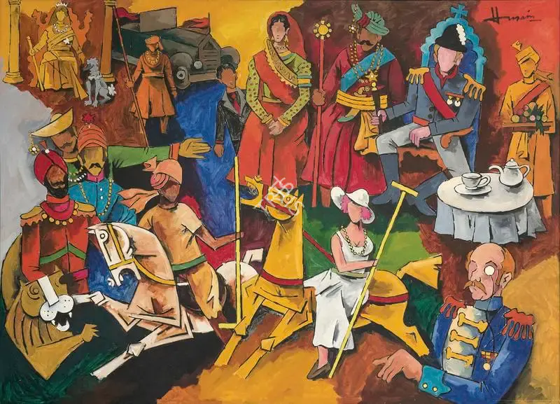 Husain, M.F. (Artist). British Raj, 2003 | Painting