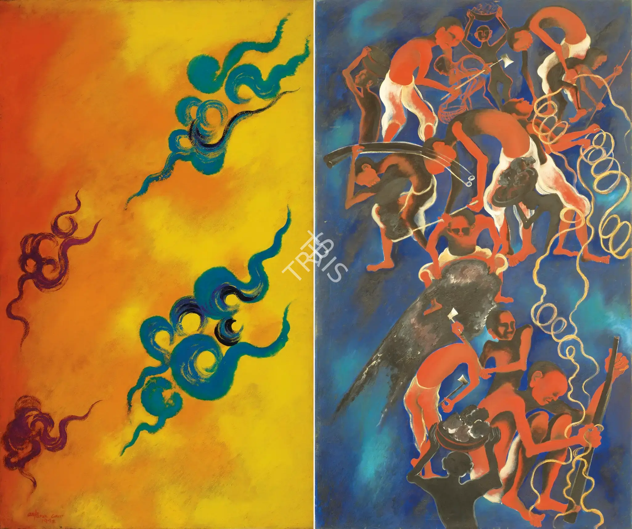 Caur, Arpana (Artist). Earth & Sky, 1992 | Painting