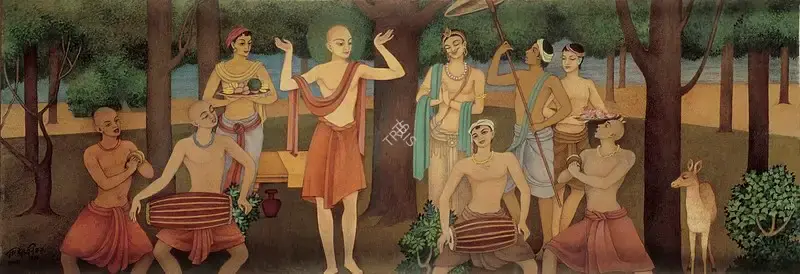 Kar, Chintamoni (Artist). Chaitanya & Disciples Dancing, 1936 | Painting