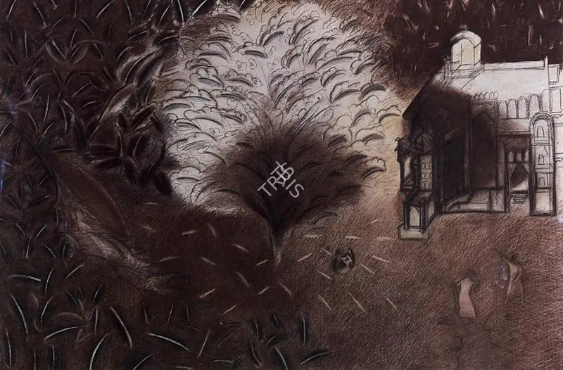 Sheikh, G.M. (Artist). Untitled. Charcoal and conte on paper, 1993 | Drawing | FineArts | 00372247