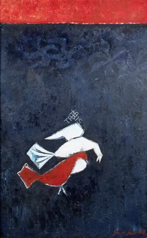 Ali, Shakir (Artist). Untitled (Birds). Oil on canvas, 1968 | Painting | FineArts | 00331984